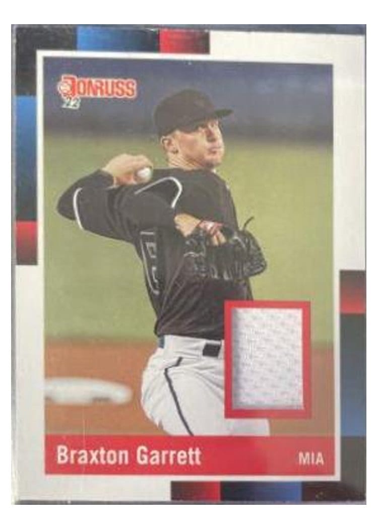 2022 Donruss Retro 1988 Materials Braxton Garrett #R88M-BG card