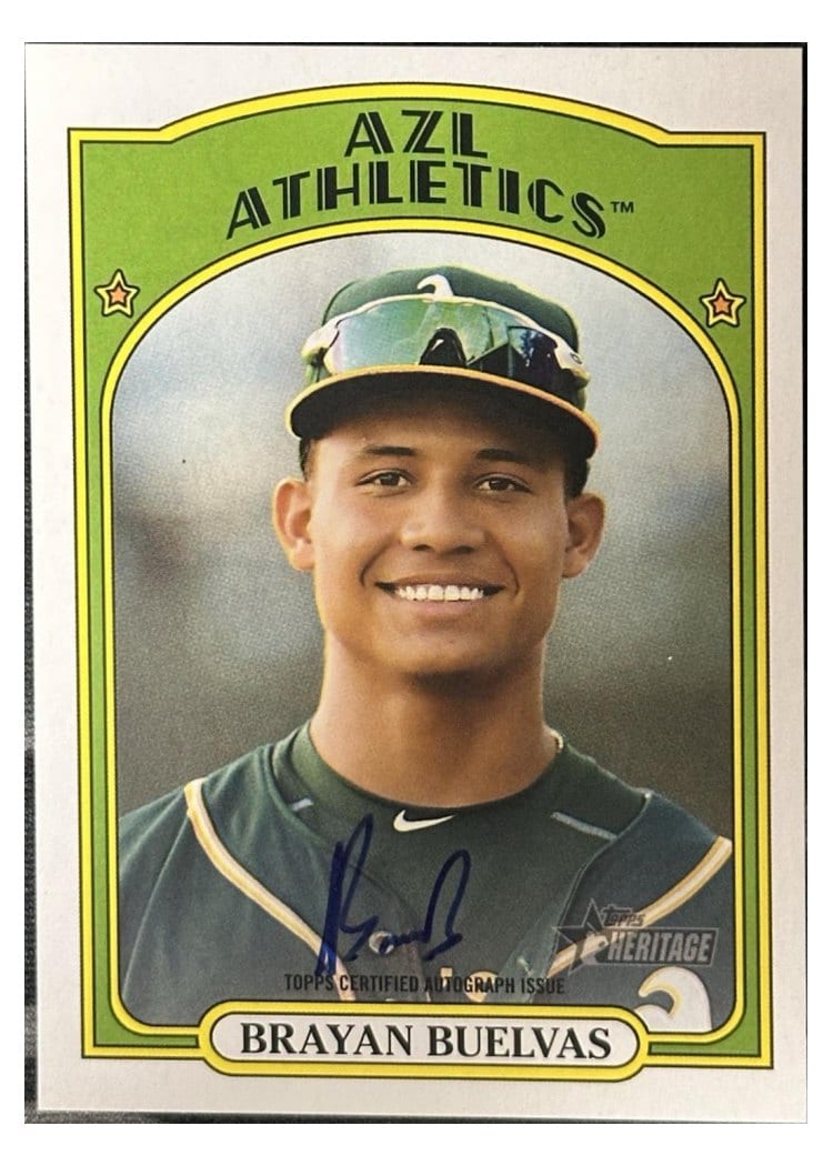 2021 Topps Heritage Minor League Real One Autographs Brayan Buelvas #ROA-BB card