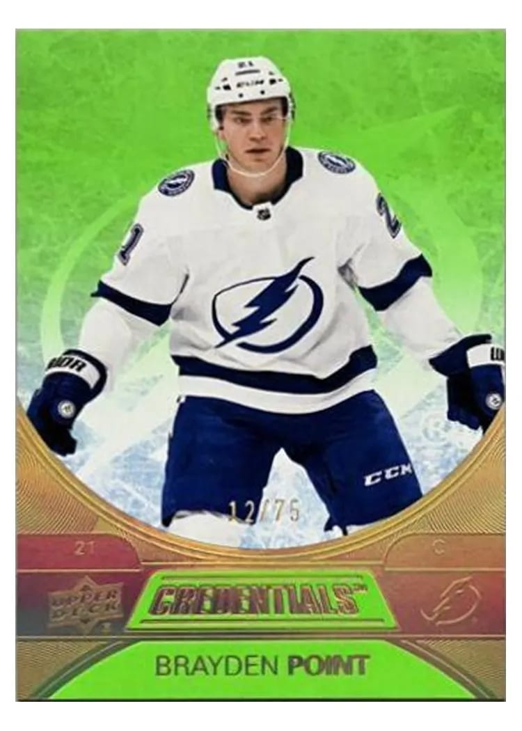2021-22 Upper Deck Credentials Base Set Brayden Point #7 card