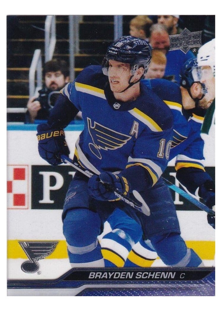 2023-24 Upper Deck Base Set Brayden Schenn Clear Cut #158 card