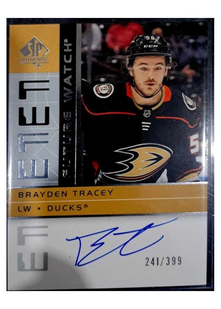 2022-23 SP Authentic 2002-03 Retro - Autographed Future Watch Brayden Tracey #RFWA2-BT card
