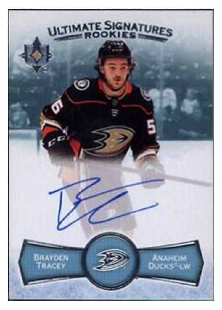2022-23 Upper Deck Ultimate Collection Ultimate Signatures Rookies Brayden Tracey #USR-BT card