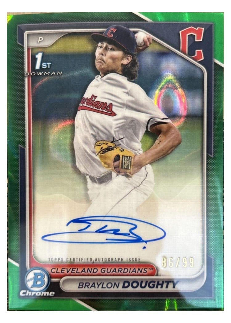 2024 Bowman Draft Chrome Prospect Autographs Braylon Doughty #CPA-BD card