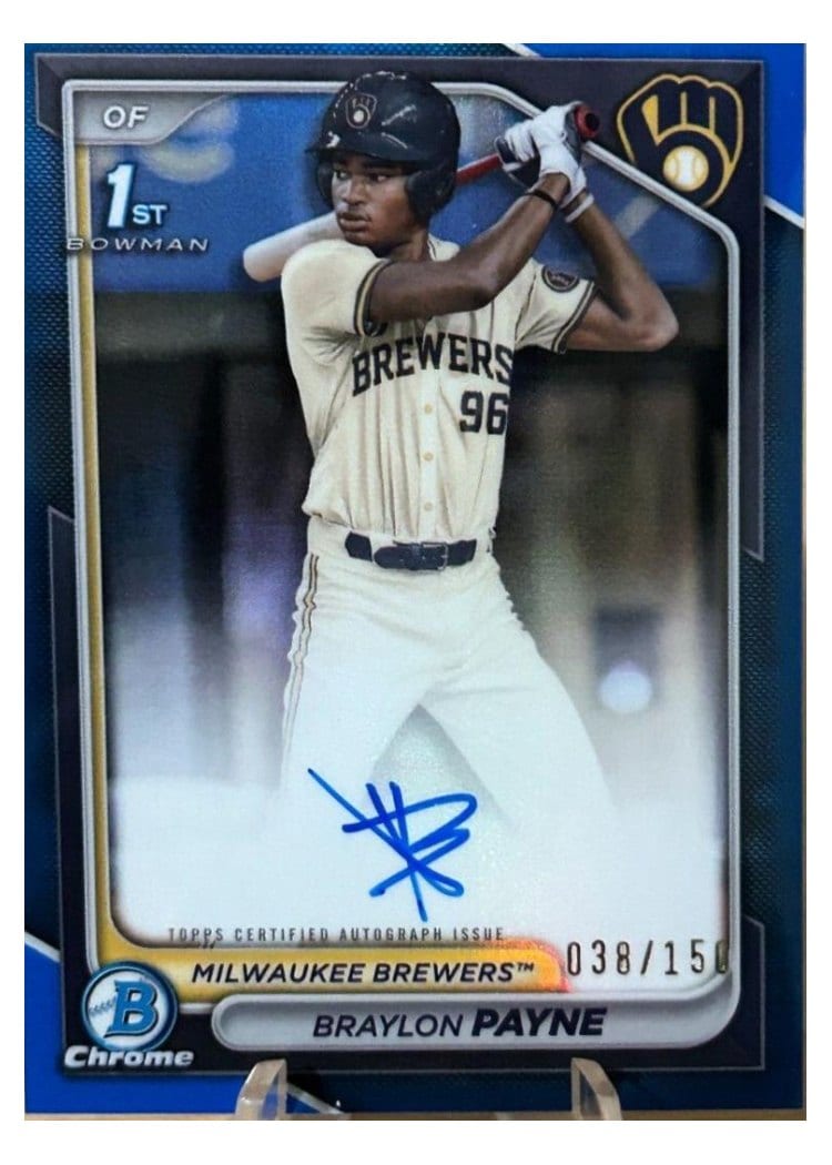 2024 Bowman Draft Chrome Prospect Autographs Braylon Payne #CPA-BP card