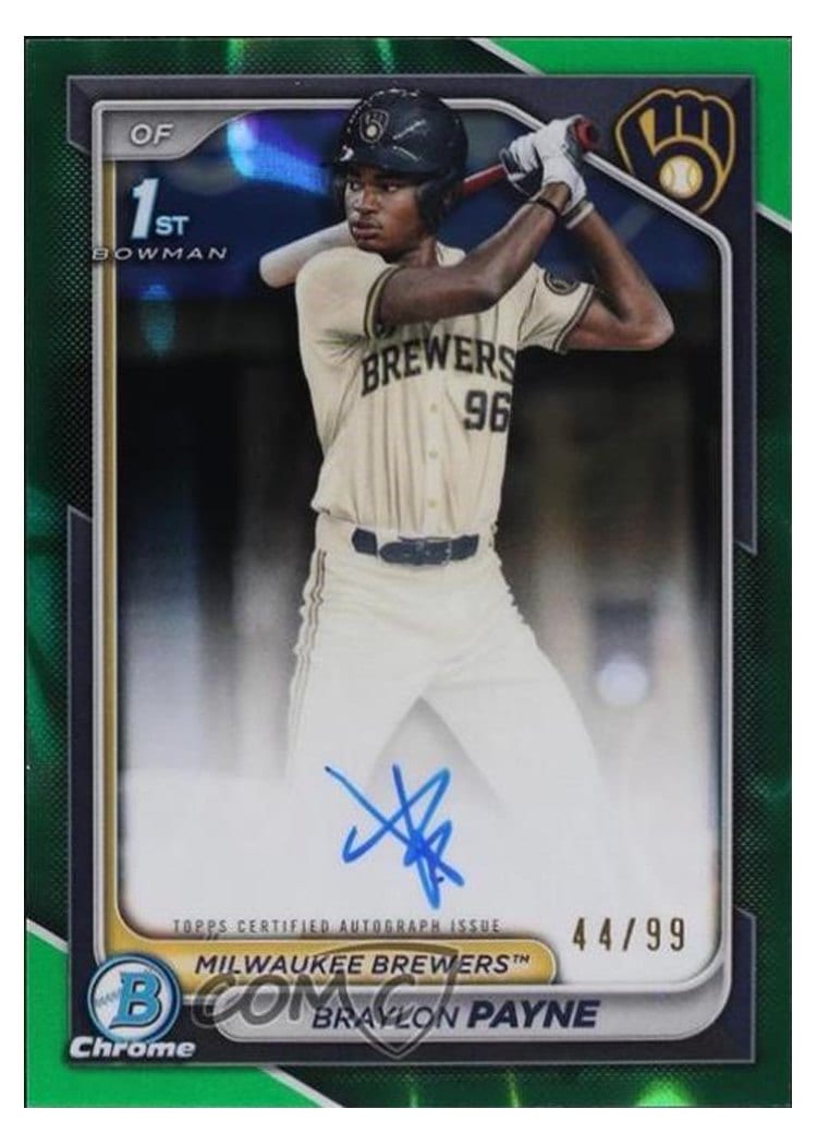 2024 Bowman Draft Chrome Prospect Autographs Braylon Payne #CPA-BP card