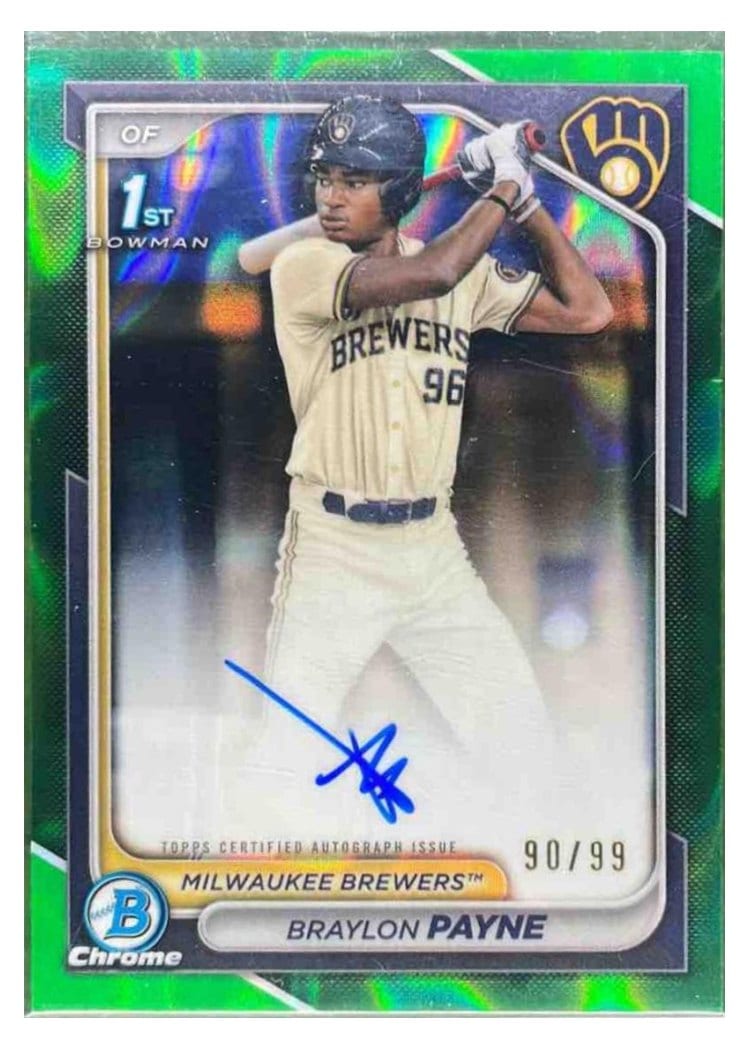 2024 Bowman Draft Chrome Prospect Autographs Braylon Payne #CPA-BP card