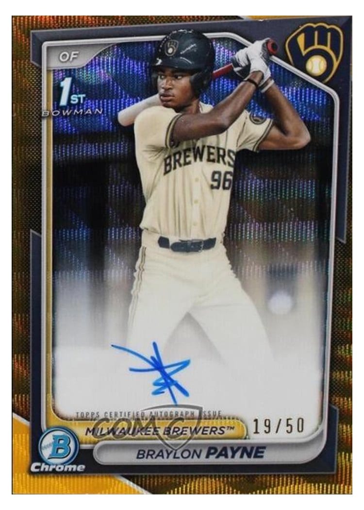 2024 Bowman Draft Chrome Prospect Autographs Braylon Payne #CPA-BP card