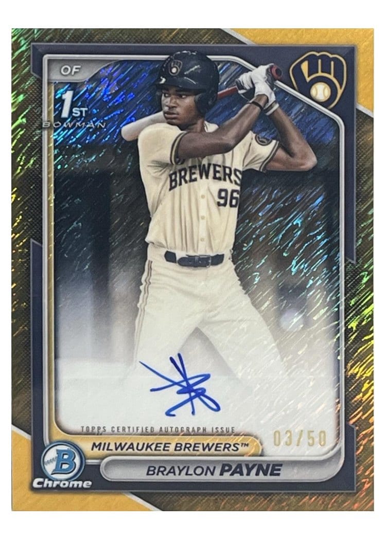 2024 Bowman Draft Chrome Prospect Autographs Braylon Payne #CPA-BP card