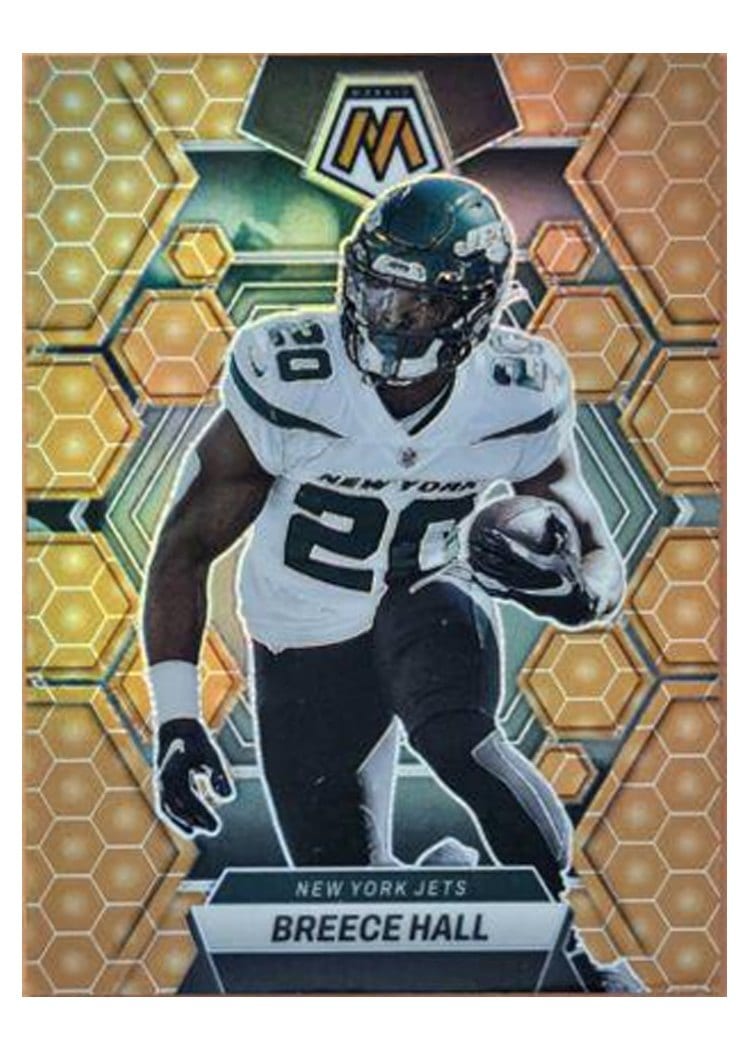 2023 Panini Mosaic Base Set Breece Hall #74 card