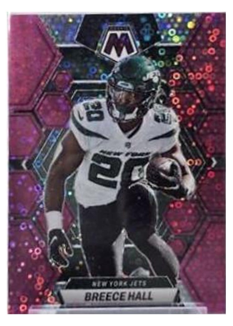 2023 Panini Mosaic Base Set Breece Hall No Huddle Pink #74 card
