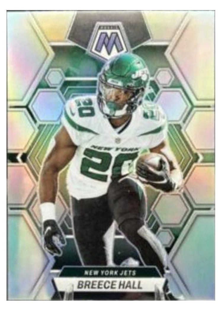 2023 Panini Mosaic Base Set Breece Hall Silver #74 card