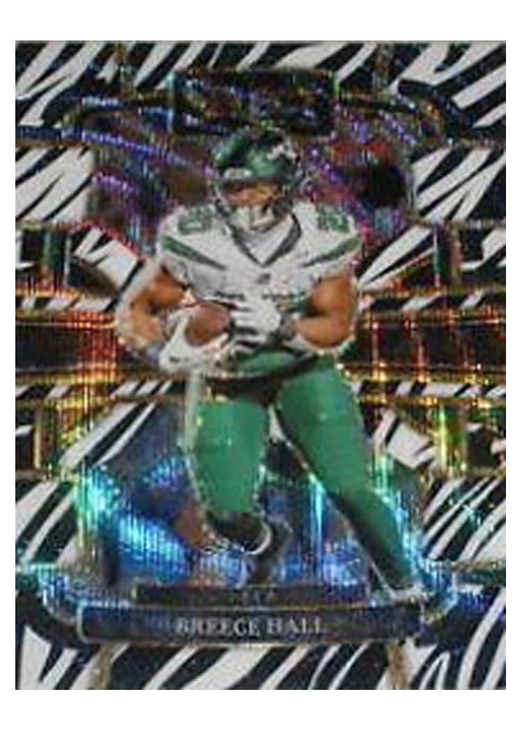 2023 Panini Select Base Set Breece Hall Zebra Prizm #77 card