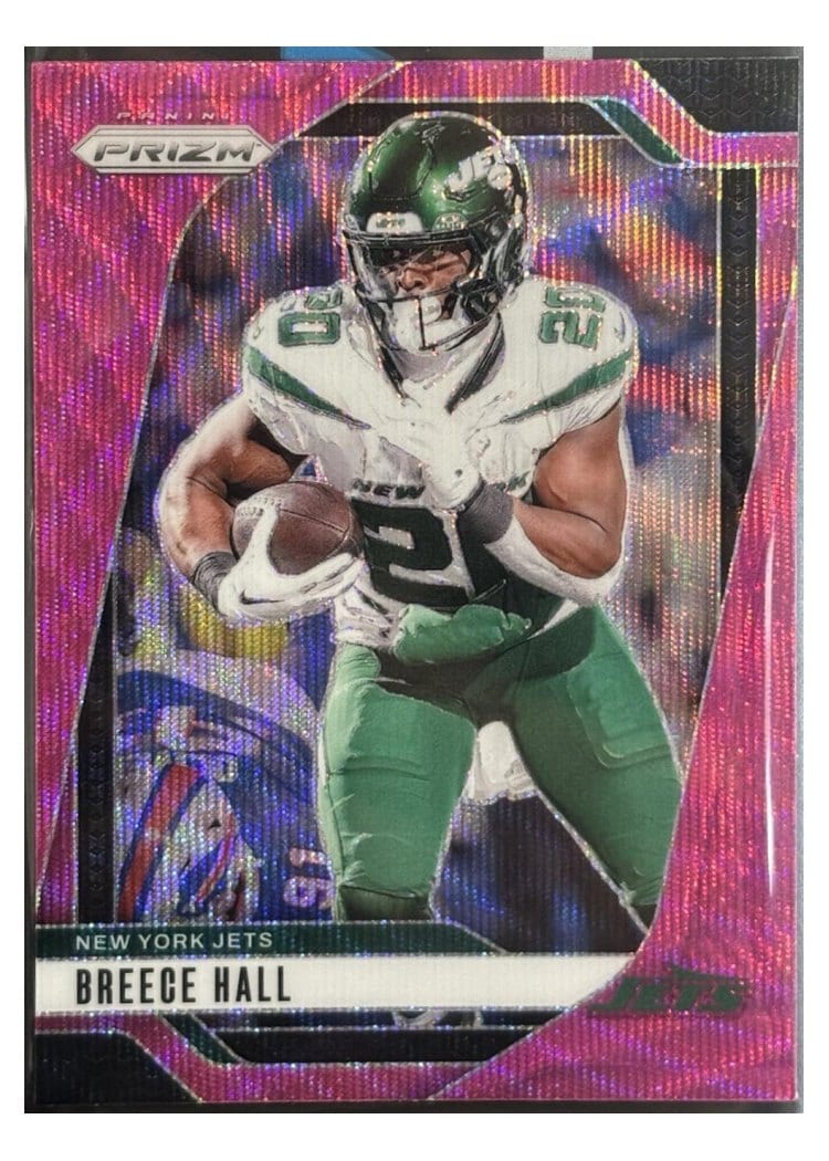 2024 Panini Prizm Base Set Breece Hall Pink Wave #223 card