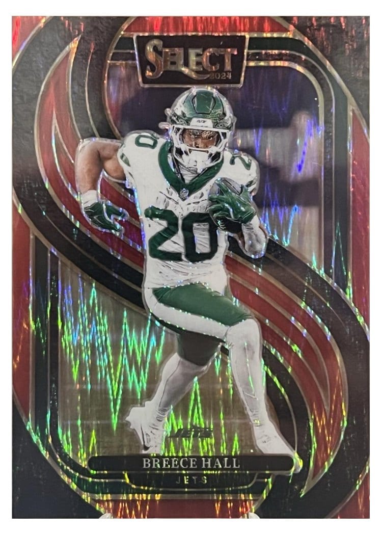2024 Panini Select Base Set Breece Hall Red Prizm Shock #111 card