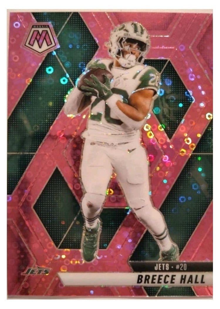 2025 Panini Mosaic Base Set Breece Hall No Huddle Pink #236 card