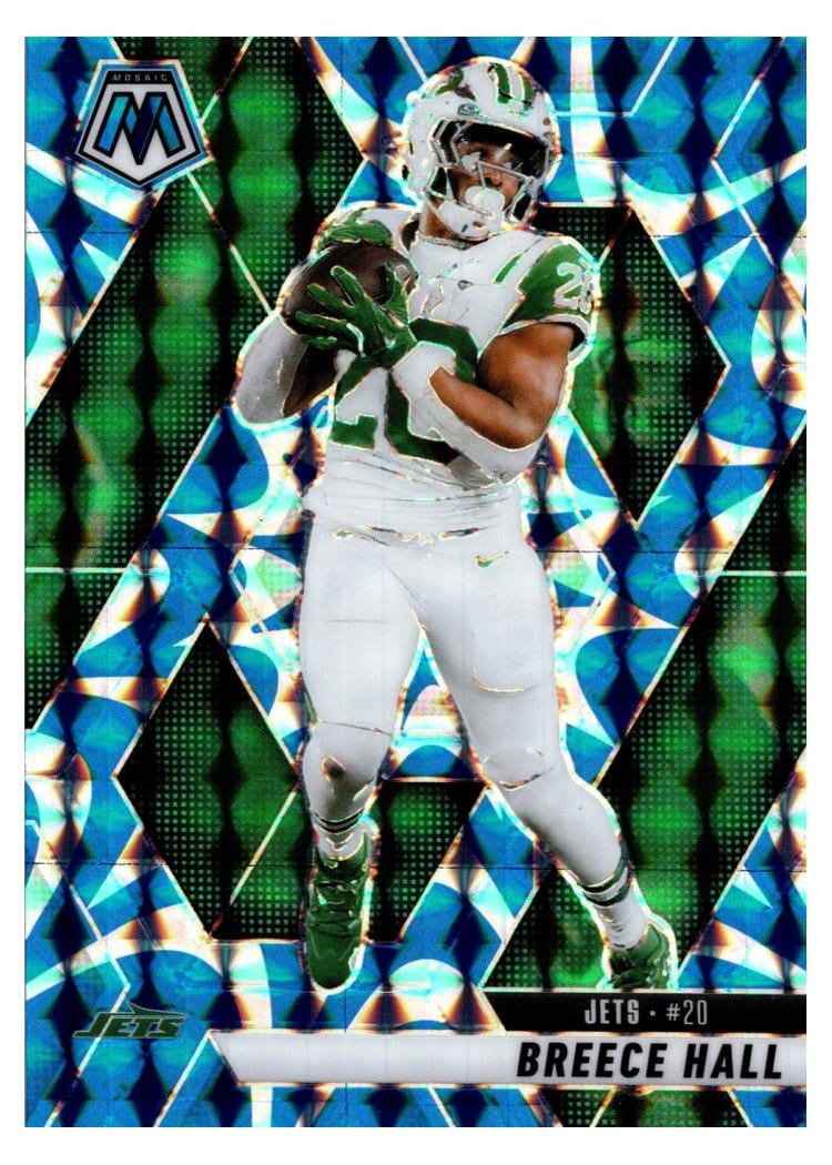 2025 Panini Mosaic Base Set Breece Hall Reactive Blue #236 card