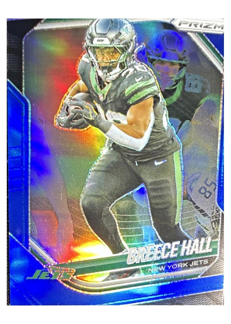 2025 Panini Prizm Base Set Breece Hall Blue #50 card