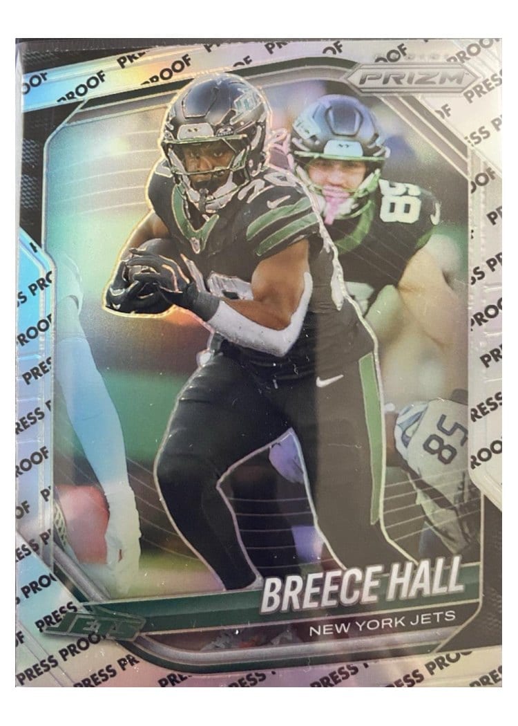 2025 Panini Prizm Base Set Breece Hall Press Proof #50 card