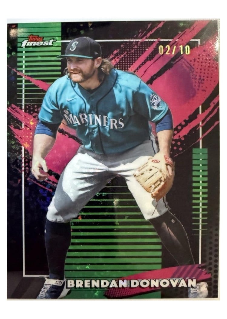 2026 Topps Finest Brendan Donovan Black X-Fractor #214 card
