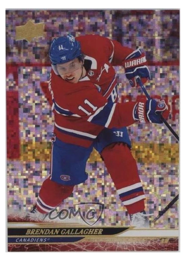 2024-25 Upper Deck Base Set Brendan Gallagher Speckled Rainbow #100 card