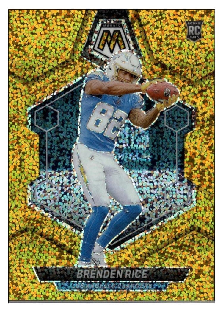 2024 Panini Mosaic Base Set Brenden Rice Gold Sparkle #399 card