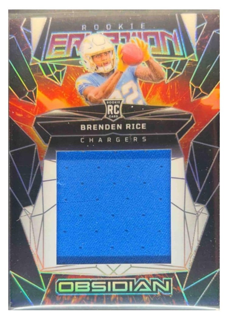 2024 Panini Obsidian Rookie Eruption Materials Brenden Rice #6 card