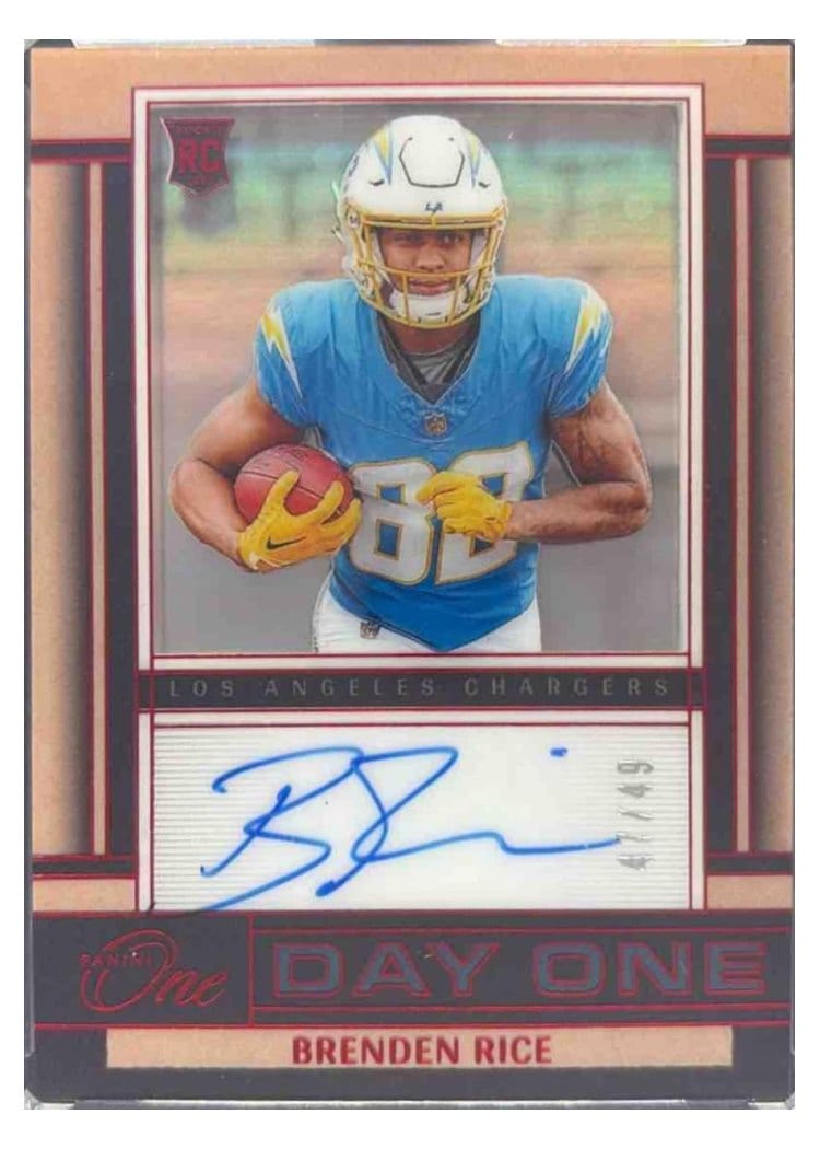 2024 Panini One Day One Autographs Brenden Rice #145 card