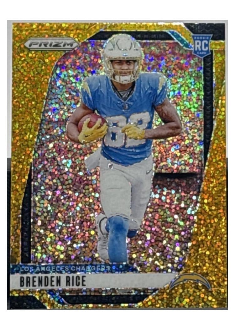 2024 Panini Prizm Base Set Brenden Rice Gold Sparkle #313 card