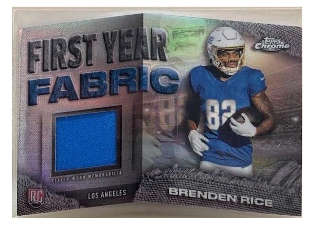 2024 Topps Chrome First Year Fabric Relics Brenden Rice #FYF-BR card