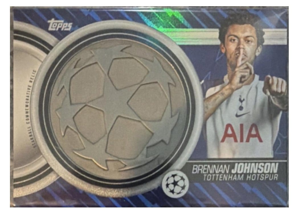 2025-26 Topps UEFA Club Competitions Starball Commemorative Relics Brennan Johnson #SCR-BJ card