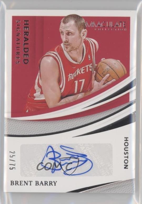2020-21 Panini Immaculate Collection Heralded Signatures Brent Barry #HS-BBR card