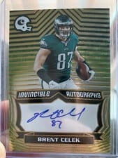2021 Panini Chronicles Invincible Autographs Brent Celek #INV-BCE card