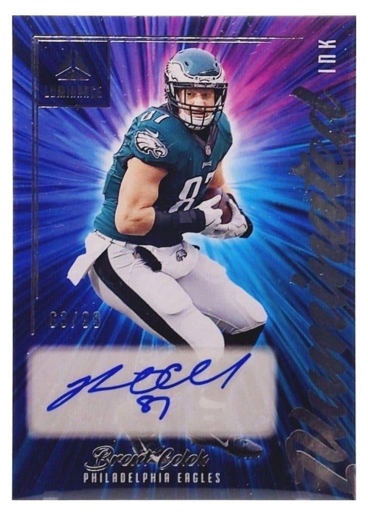 2022 Panini Luminance Illuminated Ink Brent Celek #ILL-BRC card