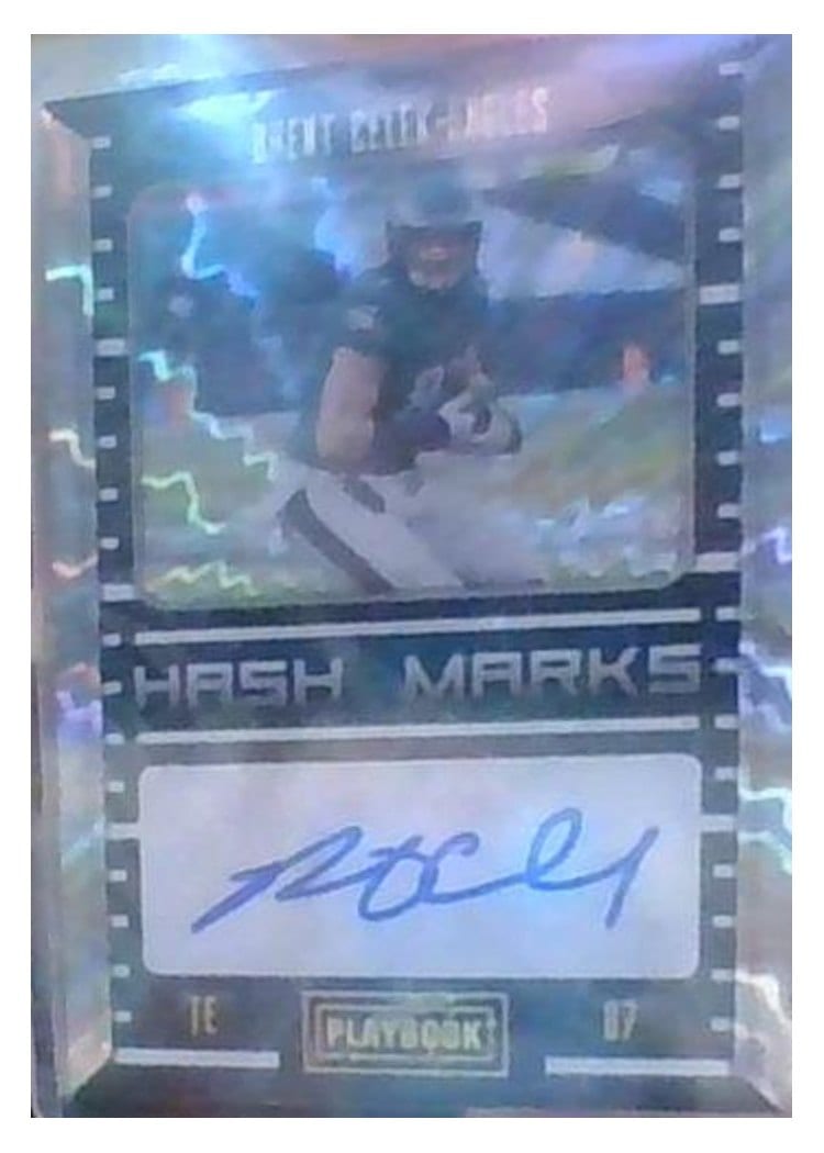 2022 Panini Playbook Hash Marks Brent Celek #HM-BC card