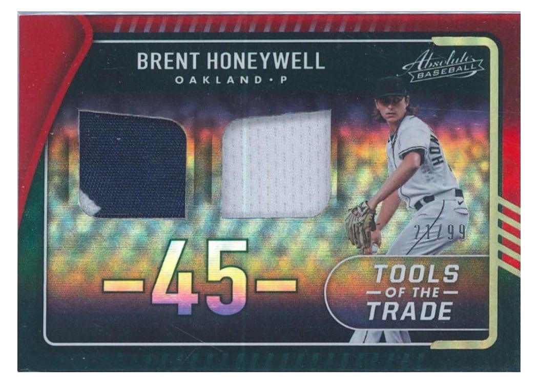 2022 Panini Absolute Tools of the Trade 2 Swatch Brent Honeywell #TTT2-BH card