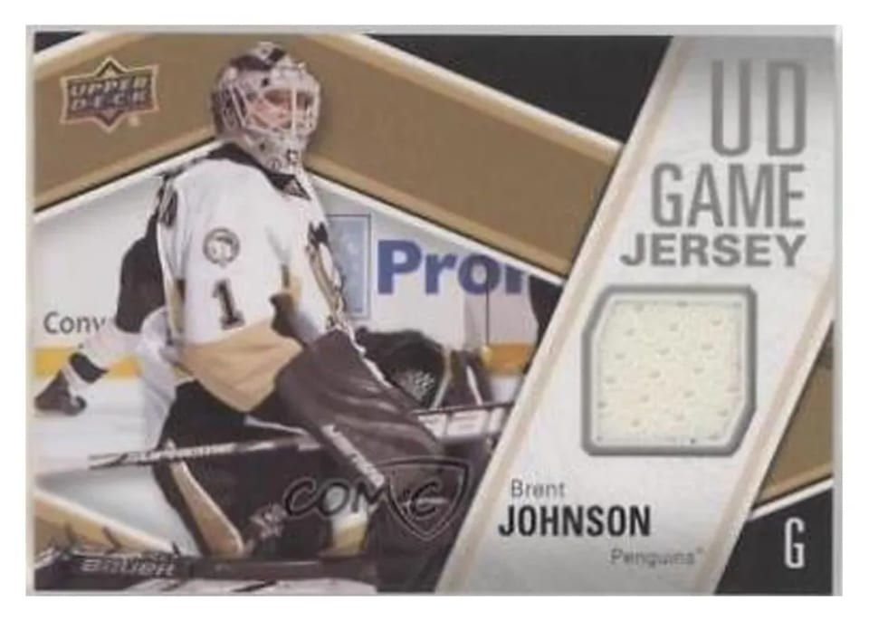 2011 Upper Deck UD Game Jersey Brent Johnson #GJ-BJ card