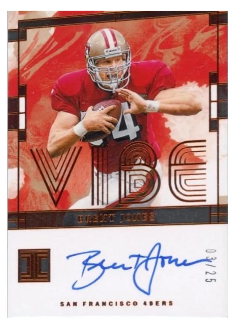 2024 Panini Impeccable Vibes Signatures Brent Jones #18 card