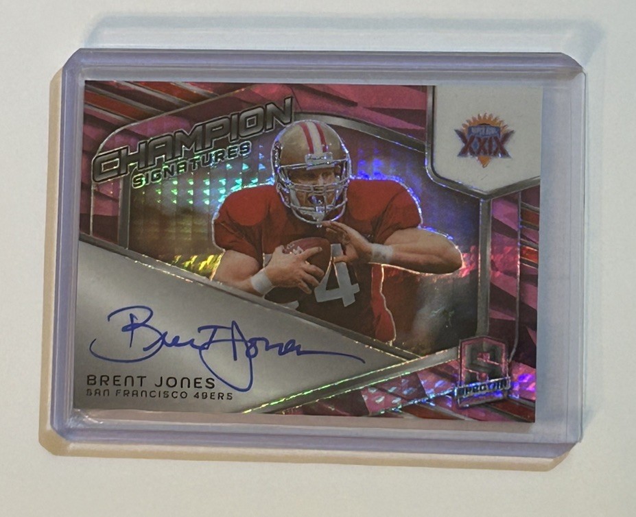 2024 Panini Spectra Champion Signatures Brent Jones #CS-BJS card