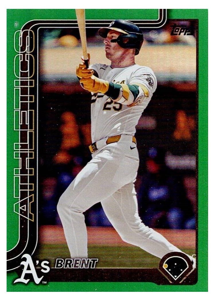 2025 Topps Base Set Brent Rooker Green Foil #129 card