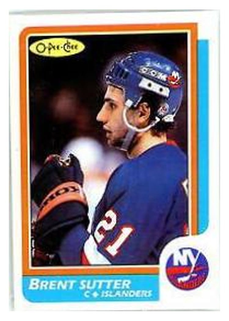1986 O-Pee-Chee Brent Sutter #117 card