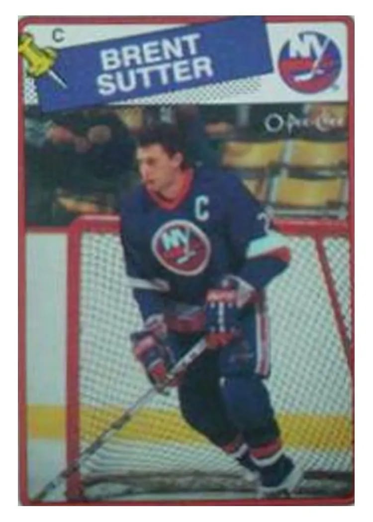 1988 O-Pee-Chee Brent Sutter #7 card