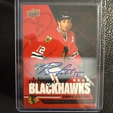 2025-26 Upper Deck Chicago Blackhawks Centennial Red Hot Autos Brent Sutter #27 card