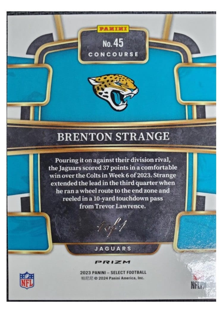 2023 Panini Select Base Set Brenton Strange #45 card