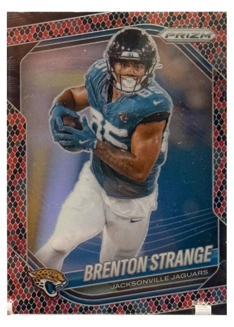 2025 Panini Prizm Base Set Brenton Strange Black Red Checker #136 card