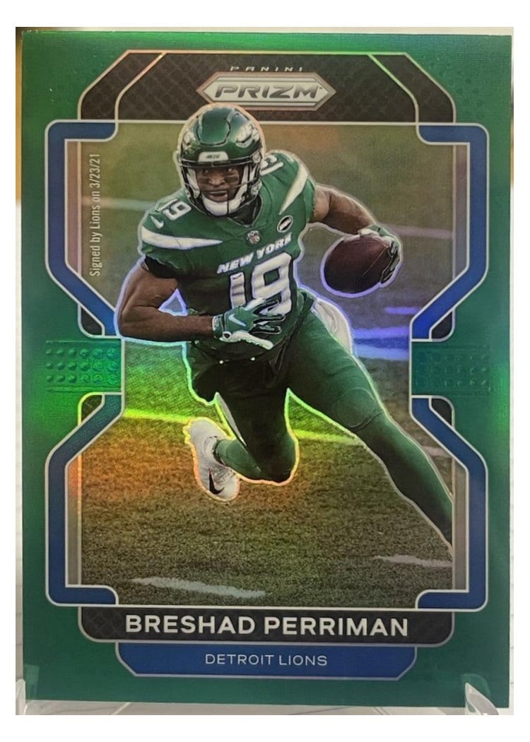 2021 Panini Prizm Base Set Breshad Perriman Green Shimmer #146 card