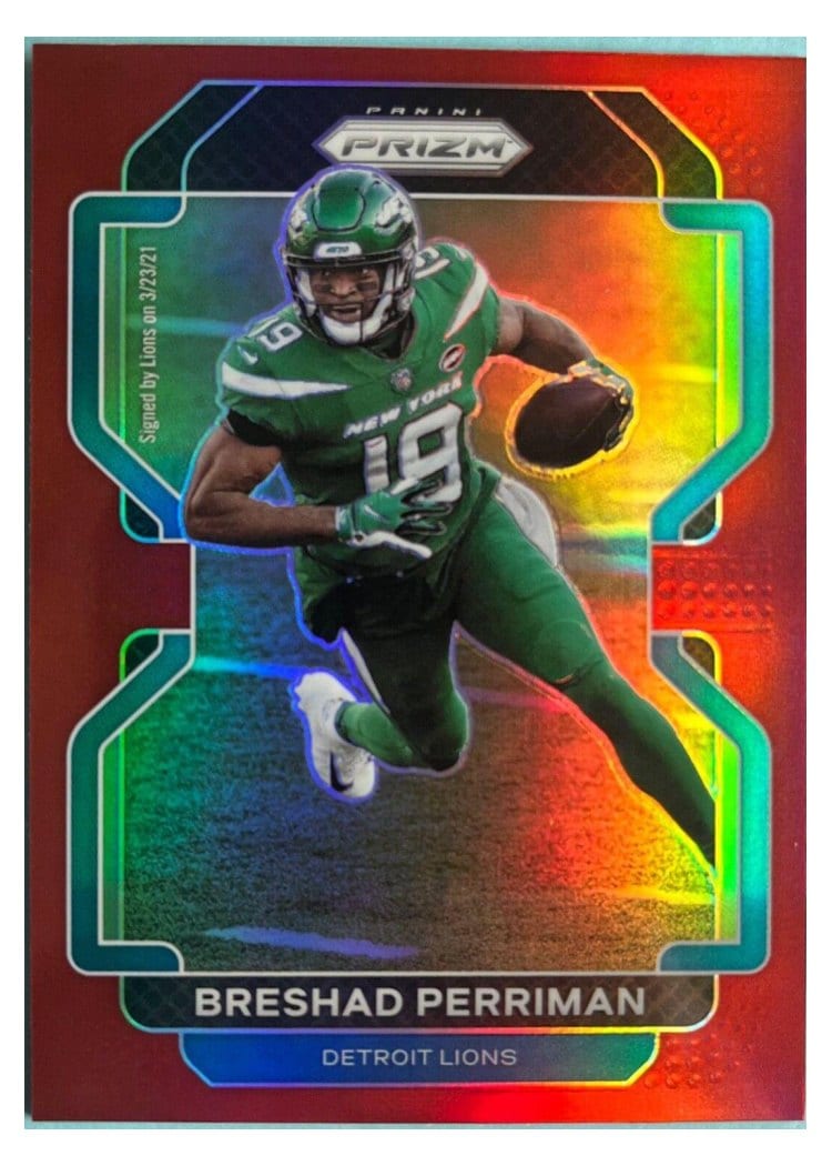 2021 Panini Prizm Base Set Breshad Perriman Red Prizm #146 card