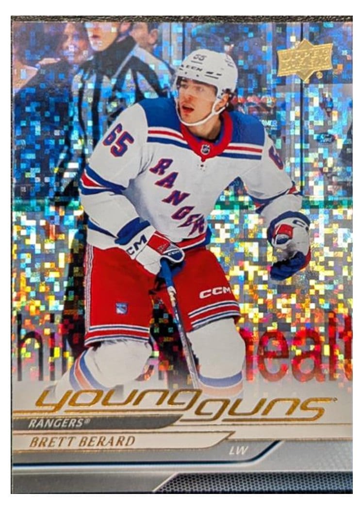 2024-25 Upper Deck Base Set Brett Berard Speckled Rainbow #705 card