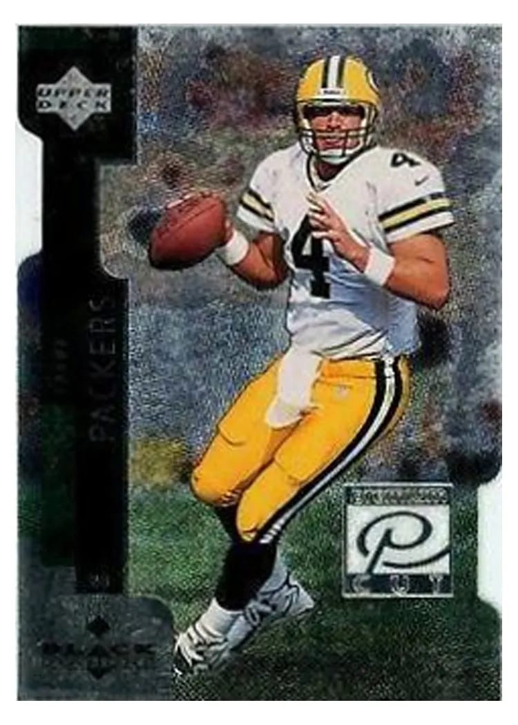 1998 Upper Deck Black Diamond Premium Cut Brett Favre Single #PC24 card