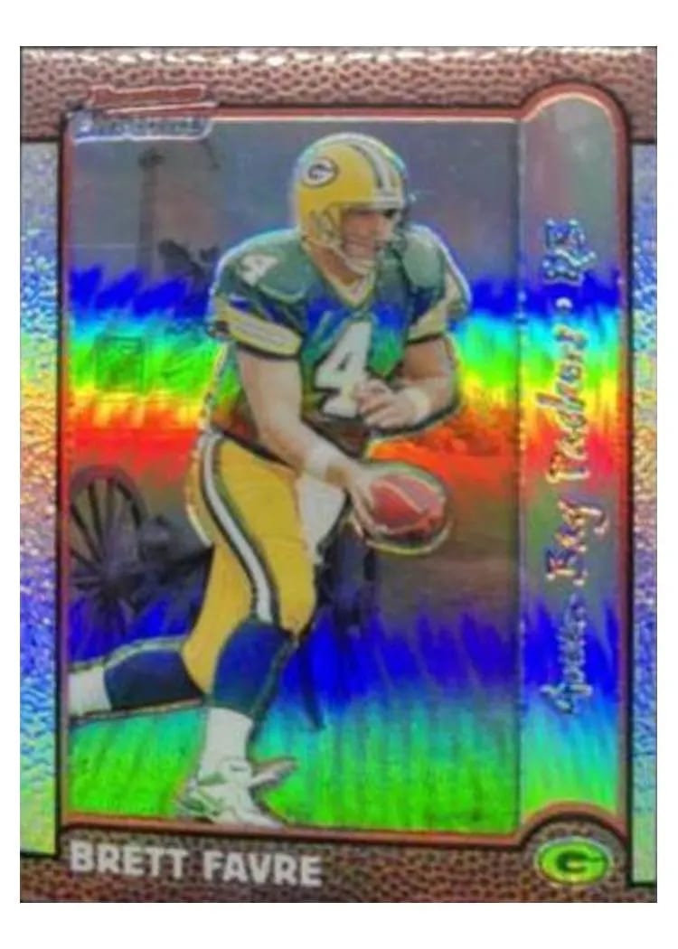 1999 Bowman Chrome Brett Favre Interstate Refractor #60 card