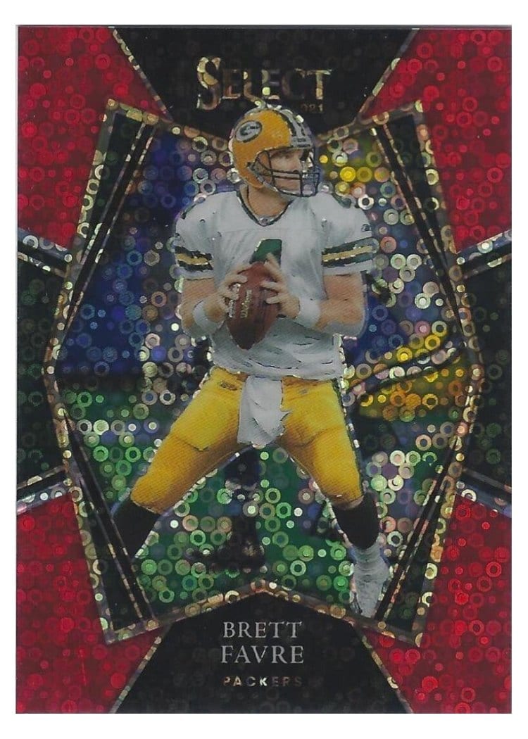2021 Panini Select Base Set Brett Favre Red Disco #135 card